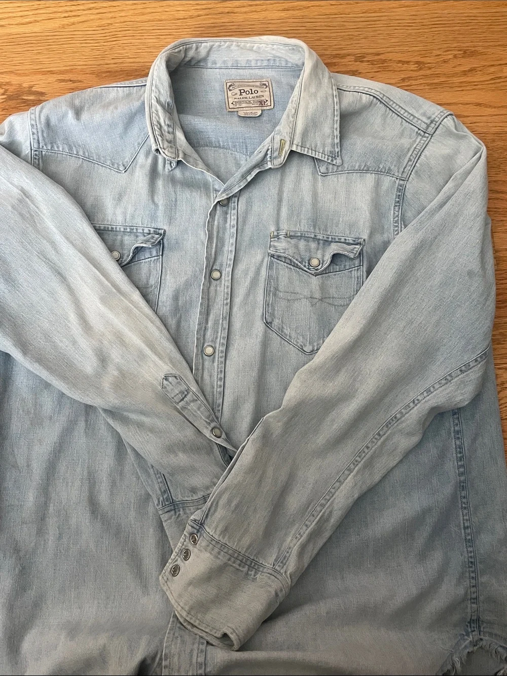 Polo by Ralph Lauren Light Blue Denim Western Shirt